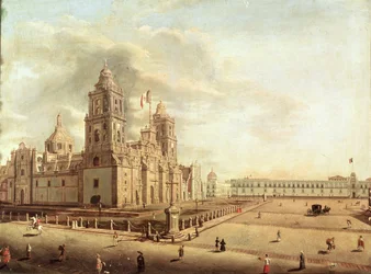 A Catedral Metropolitana e o Palácio Nacional